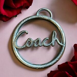 Silver “Coach” Metal Logo For Key Chain Or Key Ring!